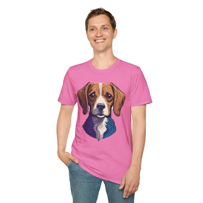 Dog Shirt Unisex Animal Print Tee Softstyle 100 Percent Cotton Gildan 64000