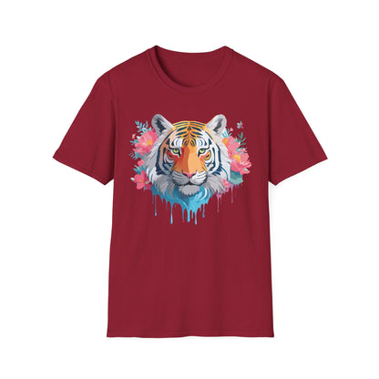 Tiger Shirt Unisex Animal Tee 100 Percent Ring Spun Cotton Softstyle