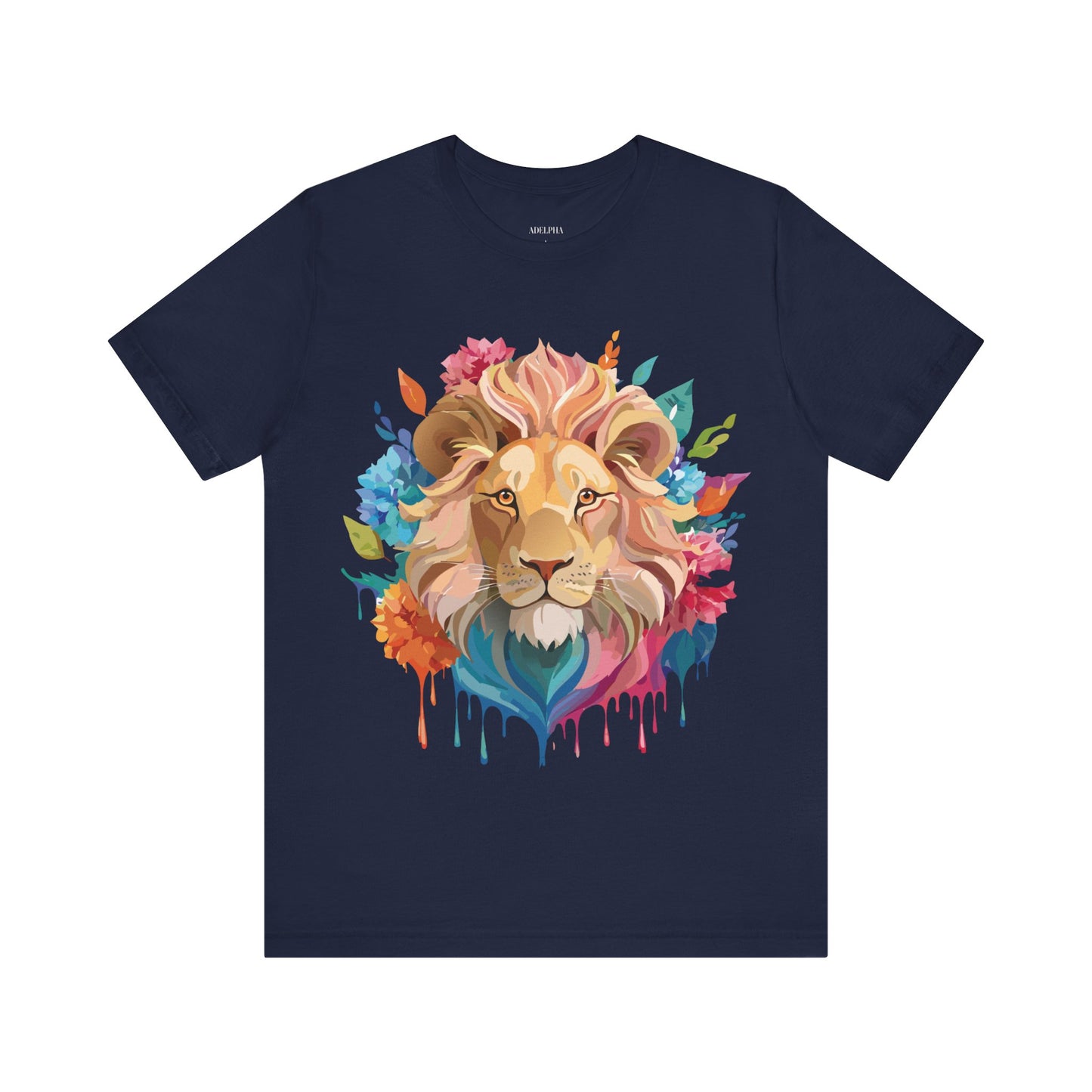 Natural Cotton Tee Shirt with Lion