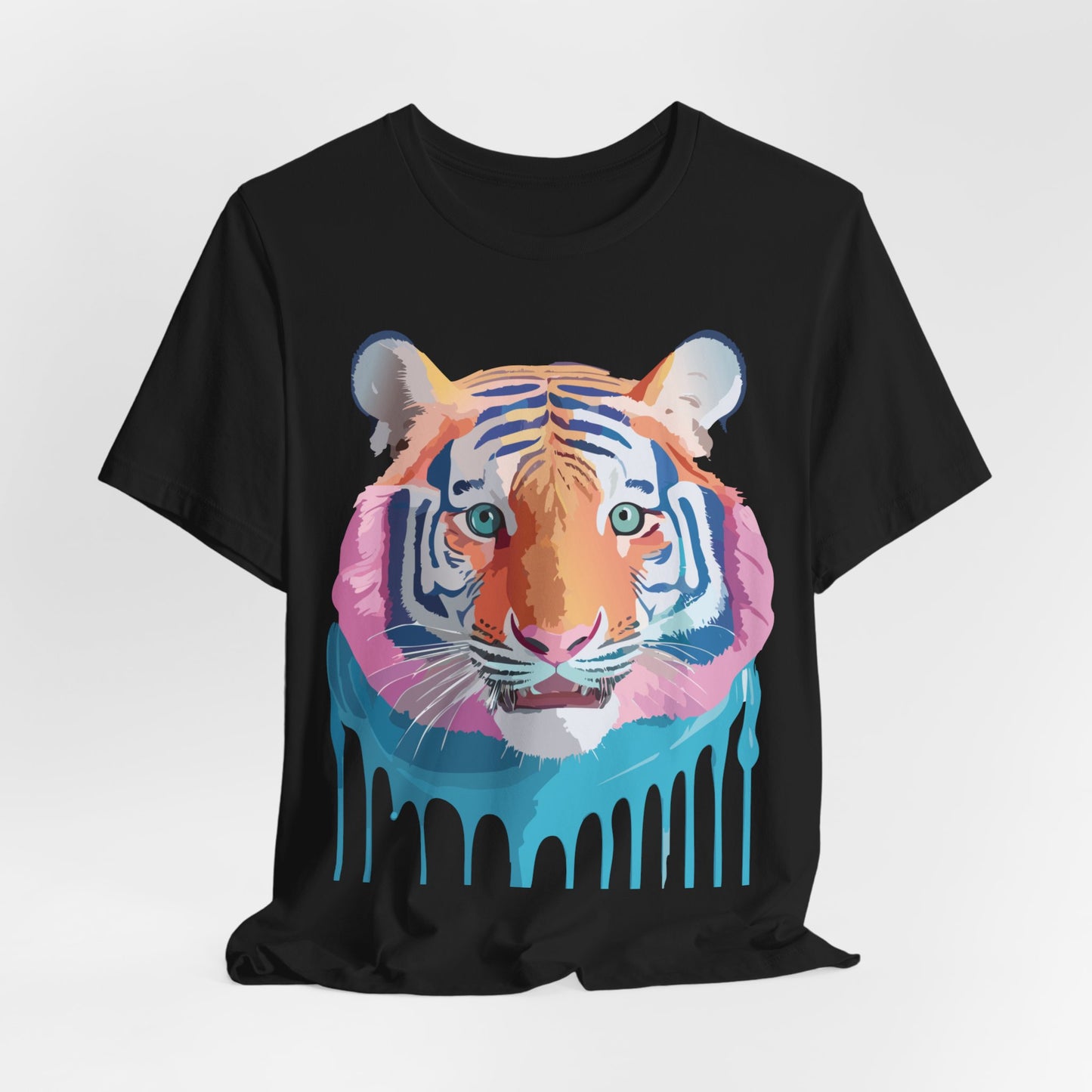 Natural Cotton Tee Shirt with Tiger