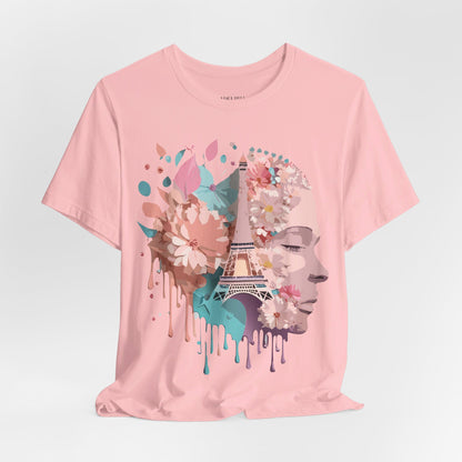 Natural Cotton Tee Shirt - Beautiful Places Collection - Paris Printify