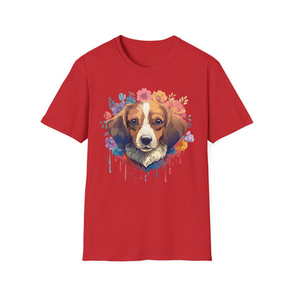 Unisex Dog Shirt Animal Print Tee Gildan Softstyle 64000 Cotton