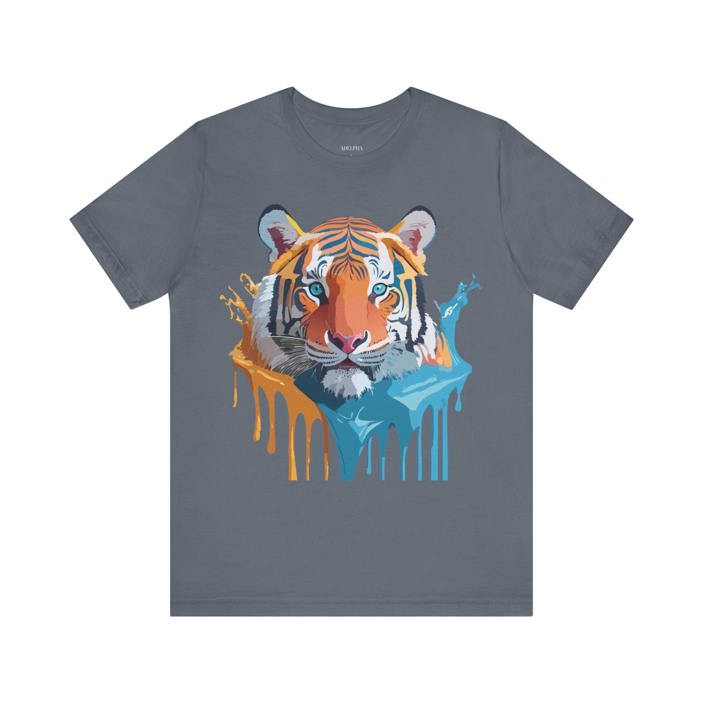 Natural Cotton Tee Shirt with Tiger