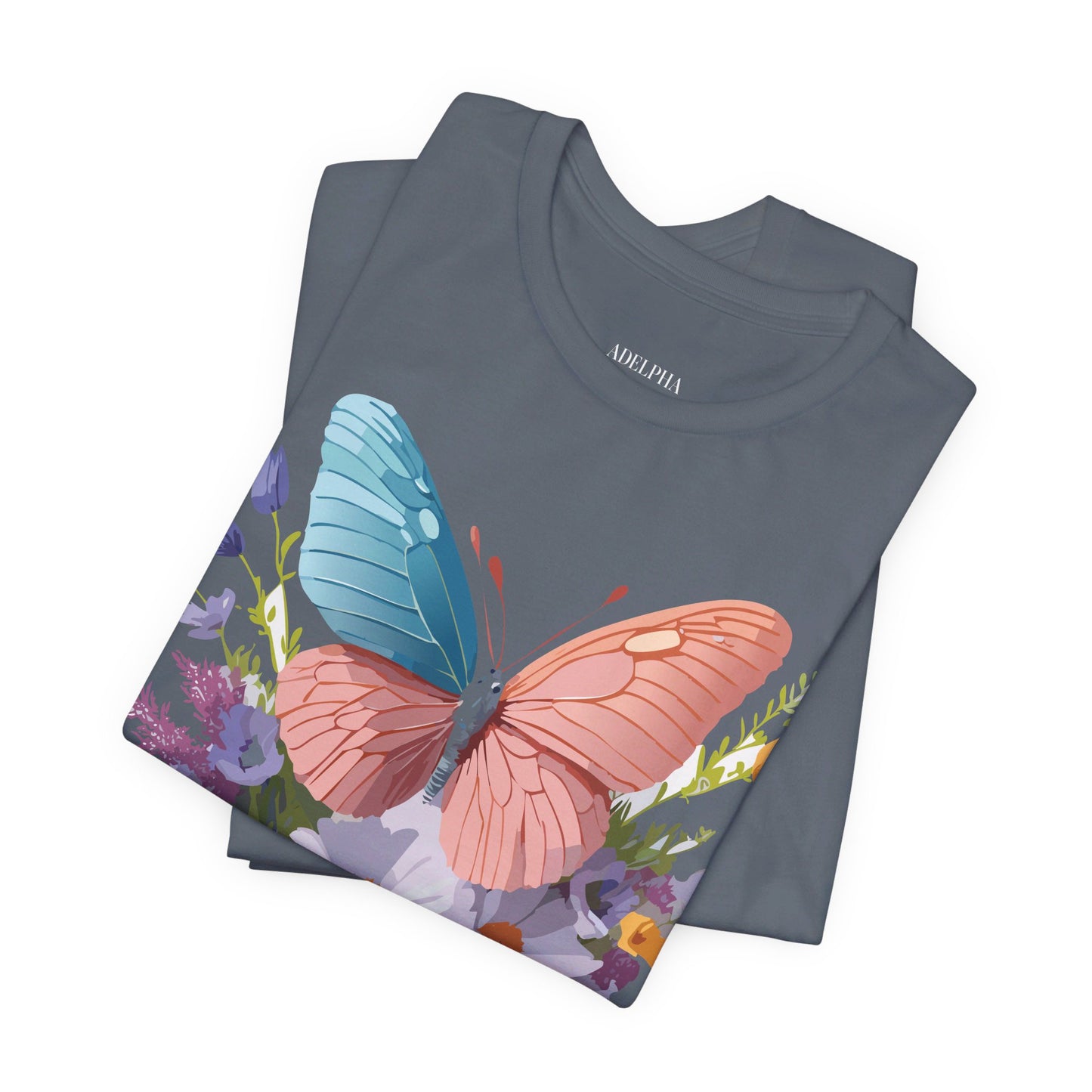 T-shirt en coton naturel avec papillon