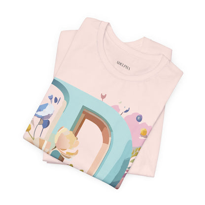 Natural Cotton Tee Shirt - Letters Collection - D Printify