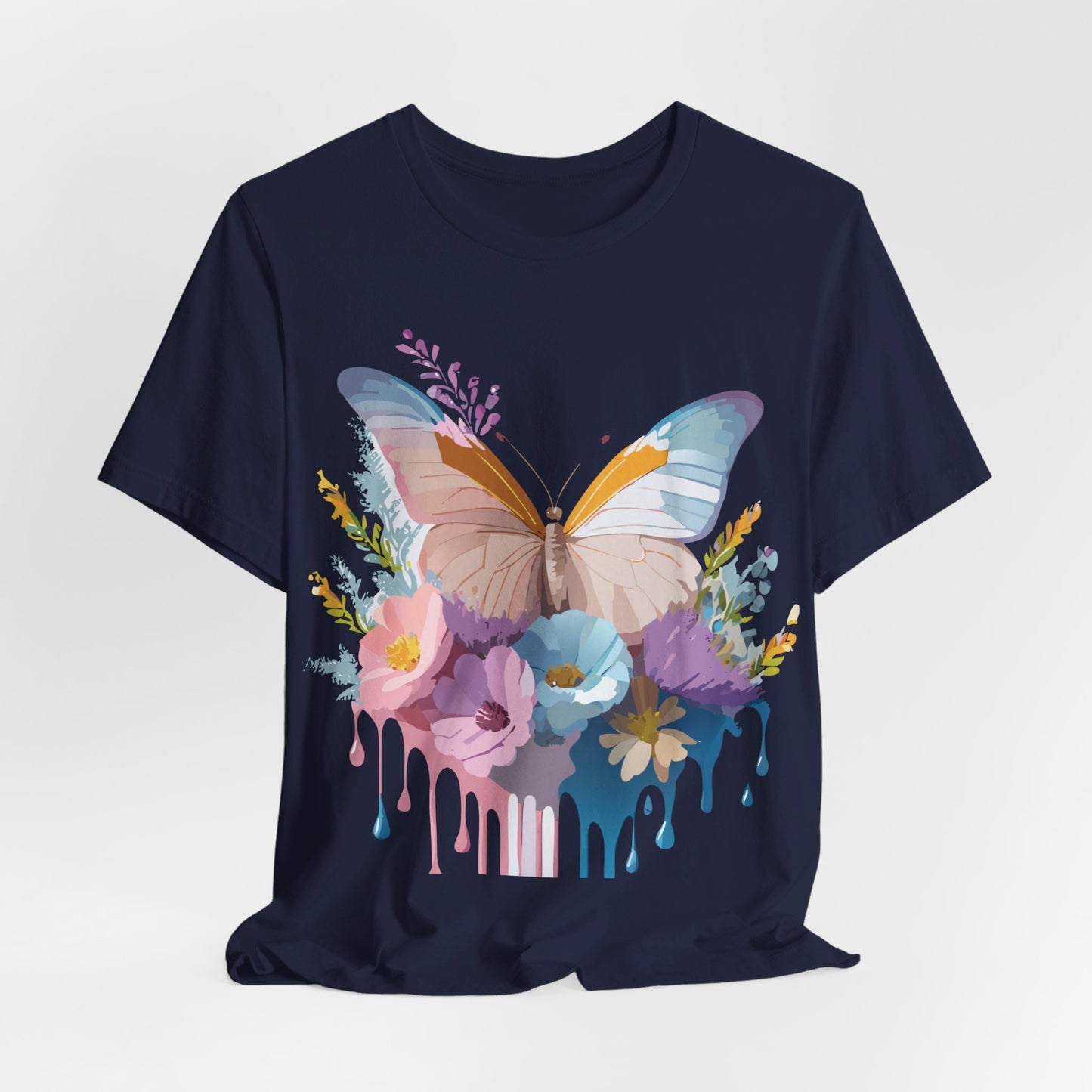 T-shirt en coton naturel avec papillon