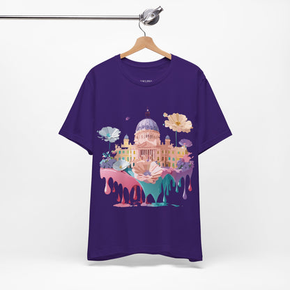 Natural Cotton Tee Shirt - Beautiful Places Collection - Madrid Printify