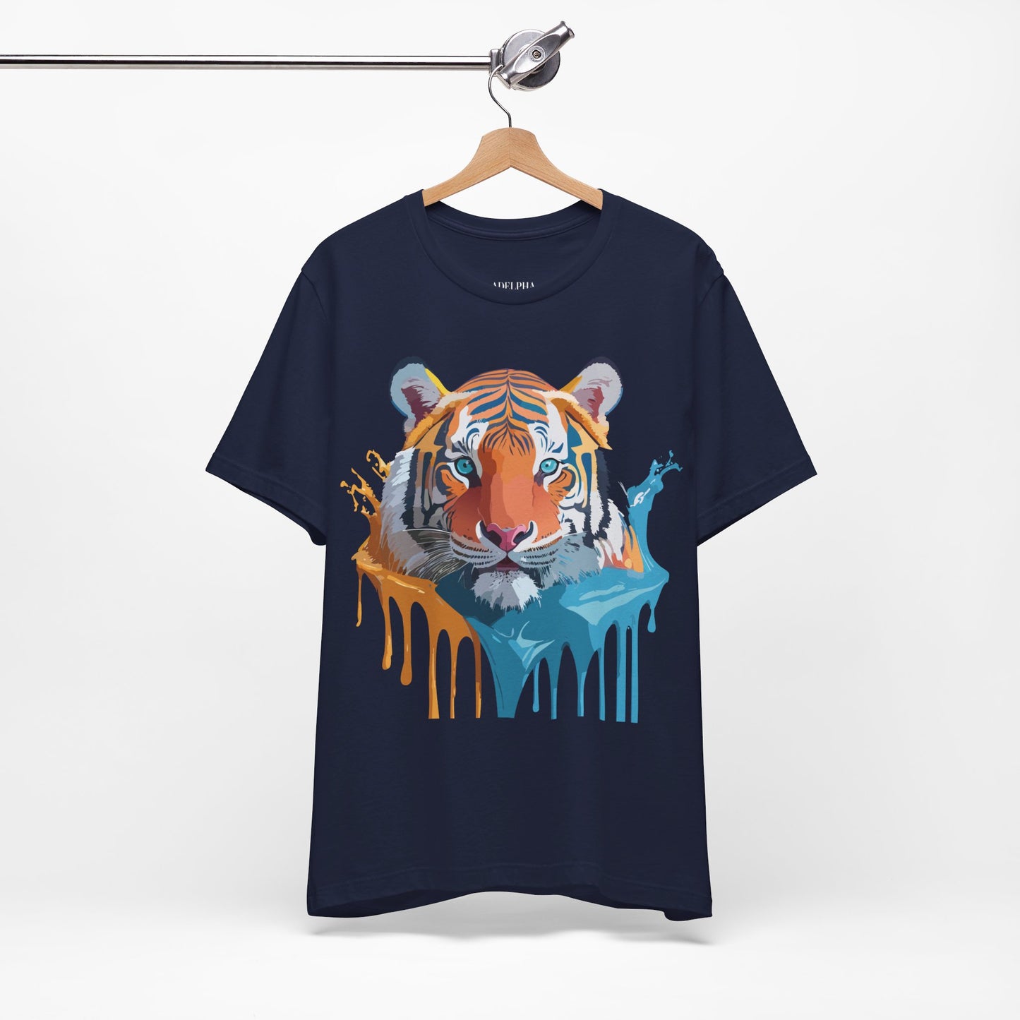 Natural Cotton Tee Shirt with Tiger