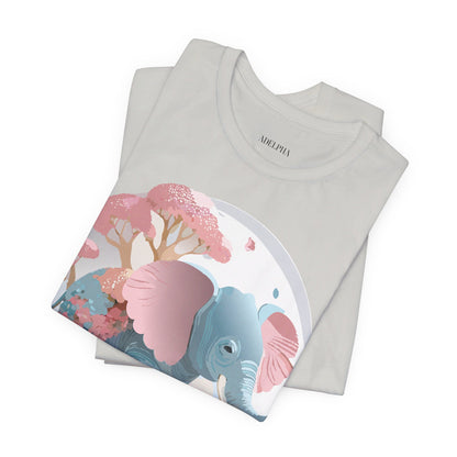 Natural Cotton Tee Shirt with Elephant Printify