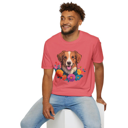 Dog Shirt Unisex Animal Tee Short Sleeve Gildan Softstyle 64000 Cotton Tee