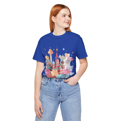 Natural Cotton Tee Shirt - Beautiful Places Collection - Moscow Printify