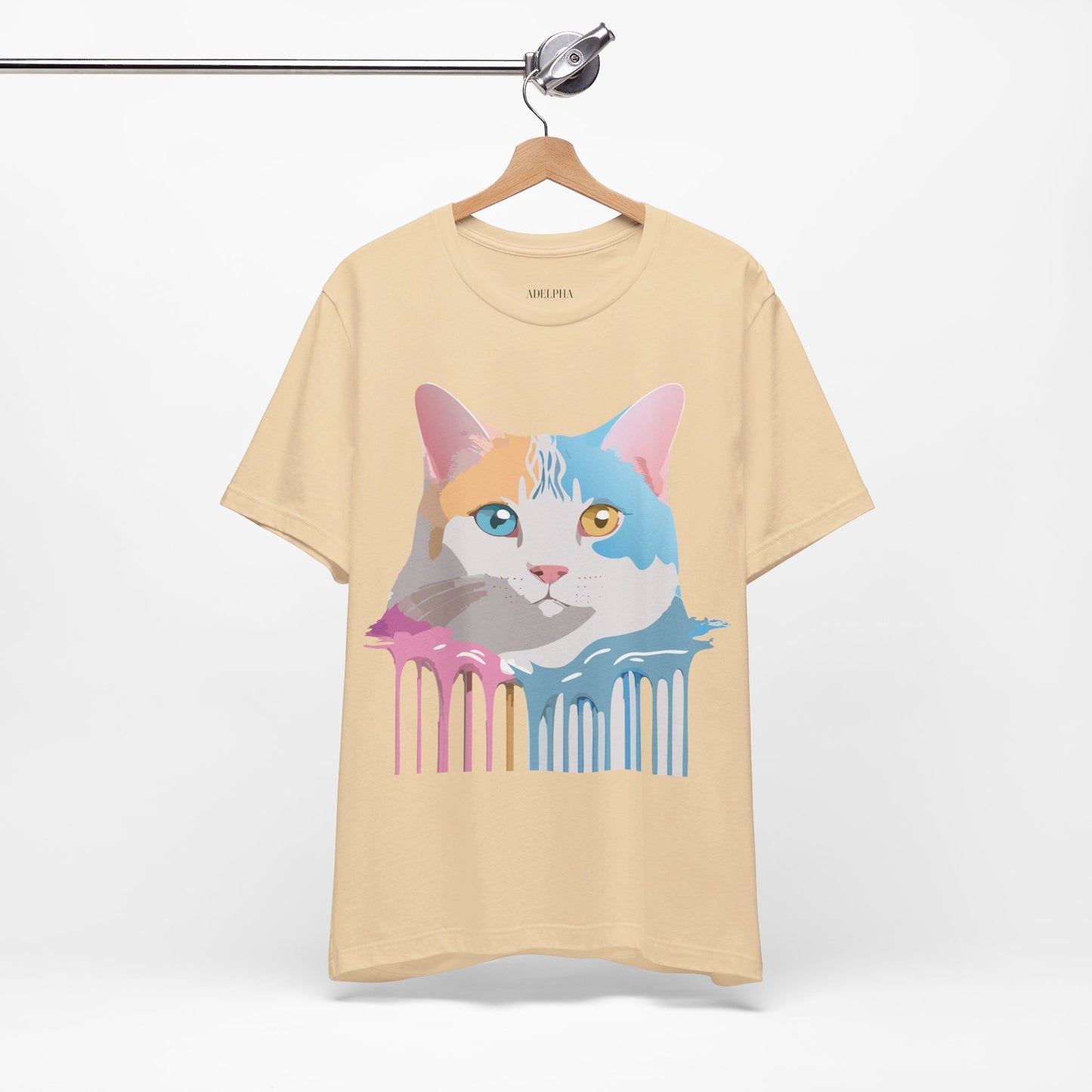 T-Shirt aus natürlicher Baumwolle mit Katze