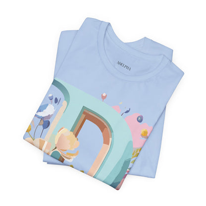 Natural Cotton Tee Shirt - Letters Collection - D Printify