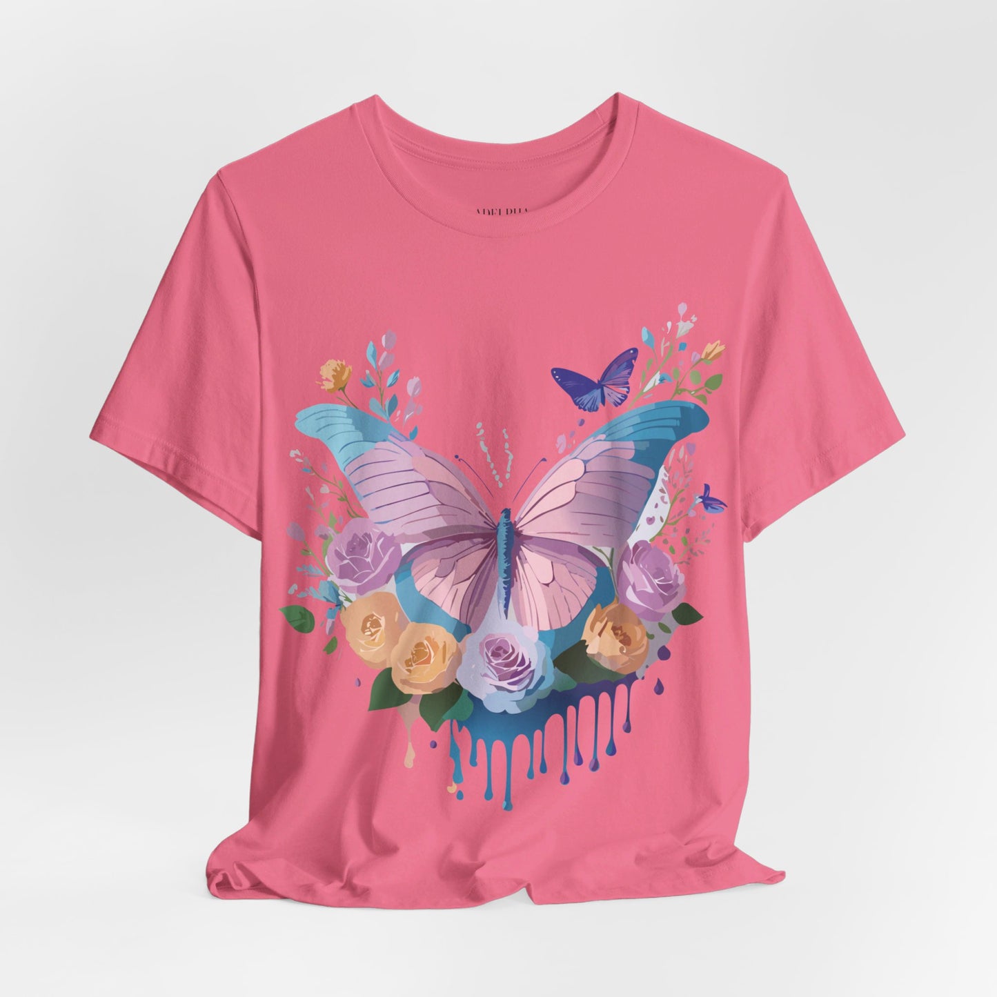 T-Shirt aus natürlicher Baumwolle mit Schmetterling