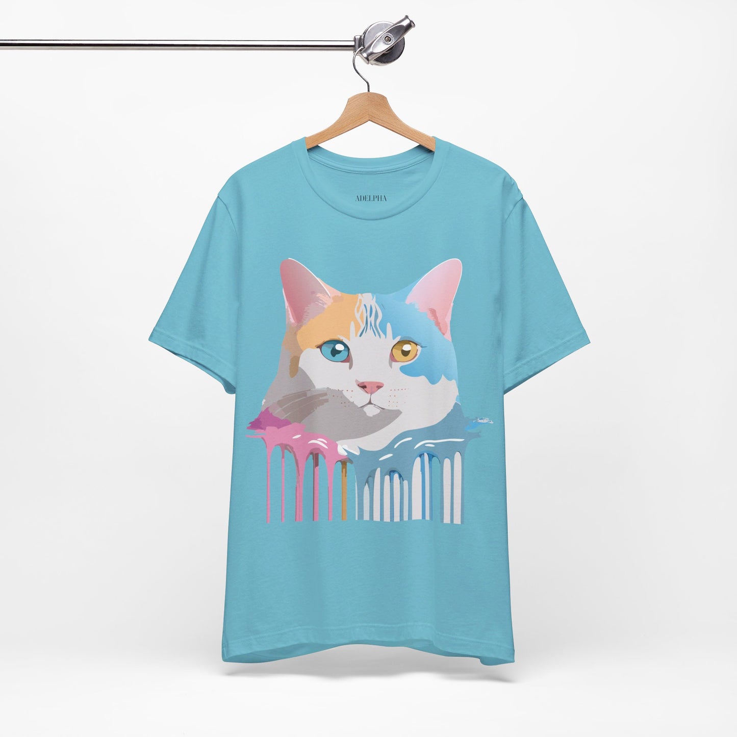 T-Shirt aus natürlicher Baumwolle mit Katze