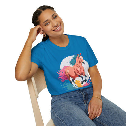 Unisex Horse Shirt Tee Gildan Softstyle 64000 Premium Ringspun Cotton