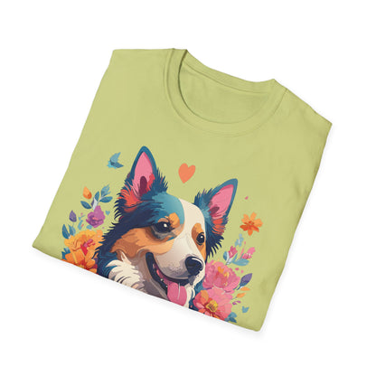 Animal Print Dog Shirt Unisex Softstyle Cotton Tee For Pet Lovers