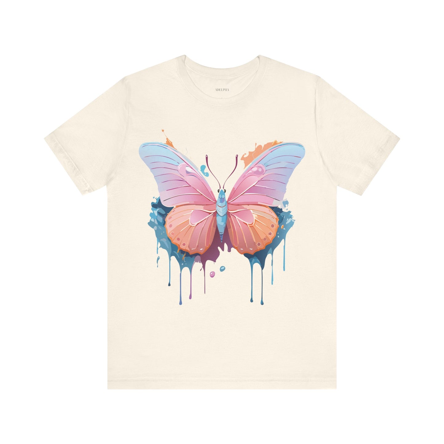 T-Shirt aus natürlicher Baumwolle mit Schmetterling