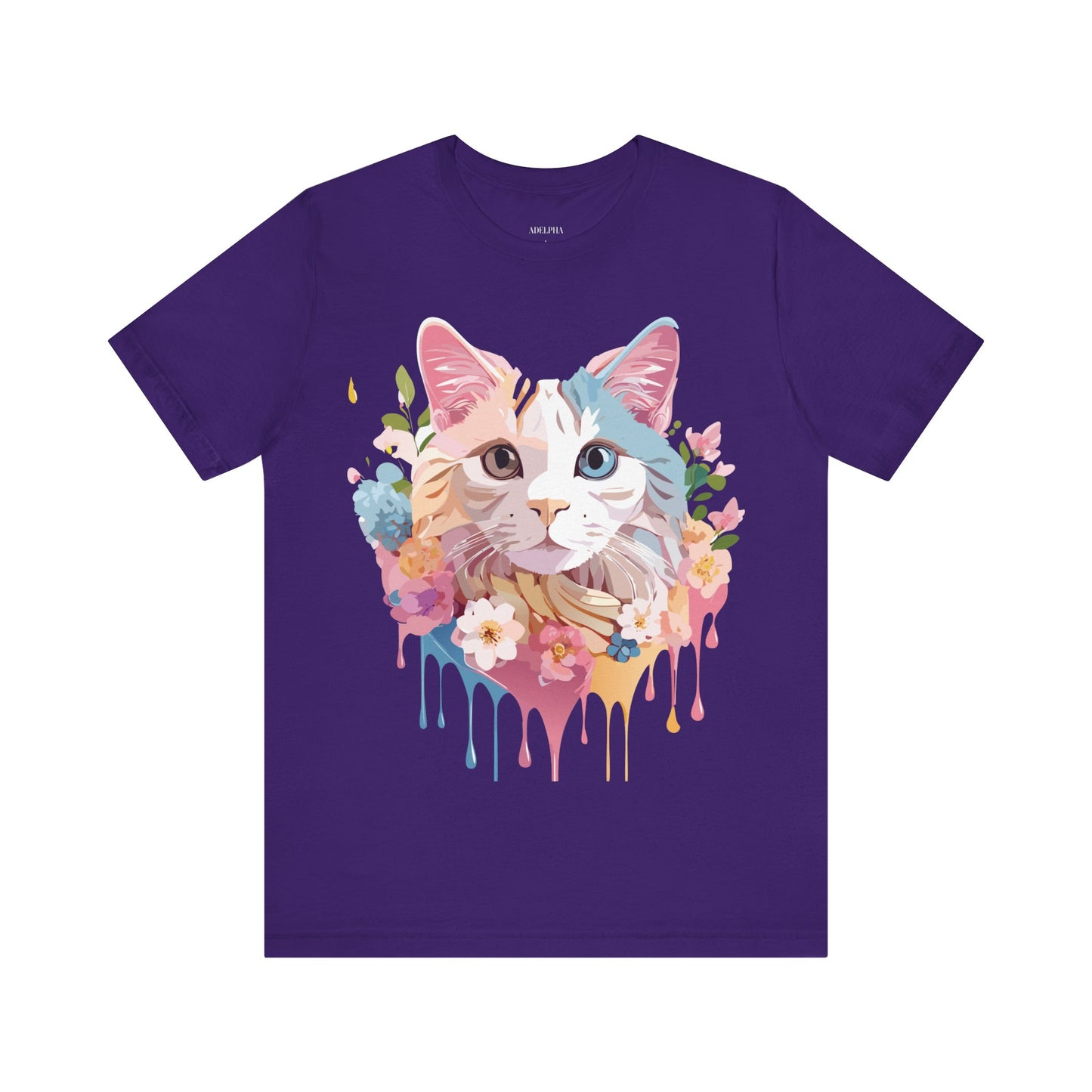 T-shirt en coton naturel avec chat