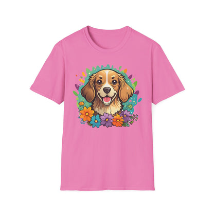 Dog Lover Unisex Animal Print T Shirt Cotton Tee Gildan Softstyle 64000