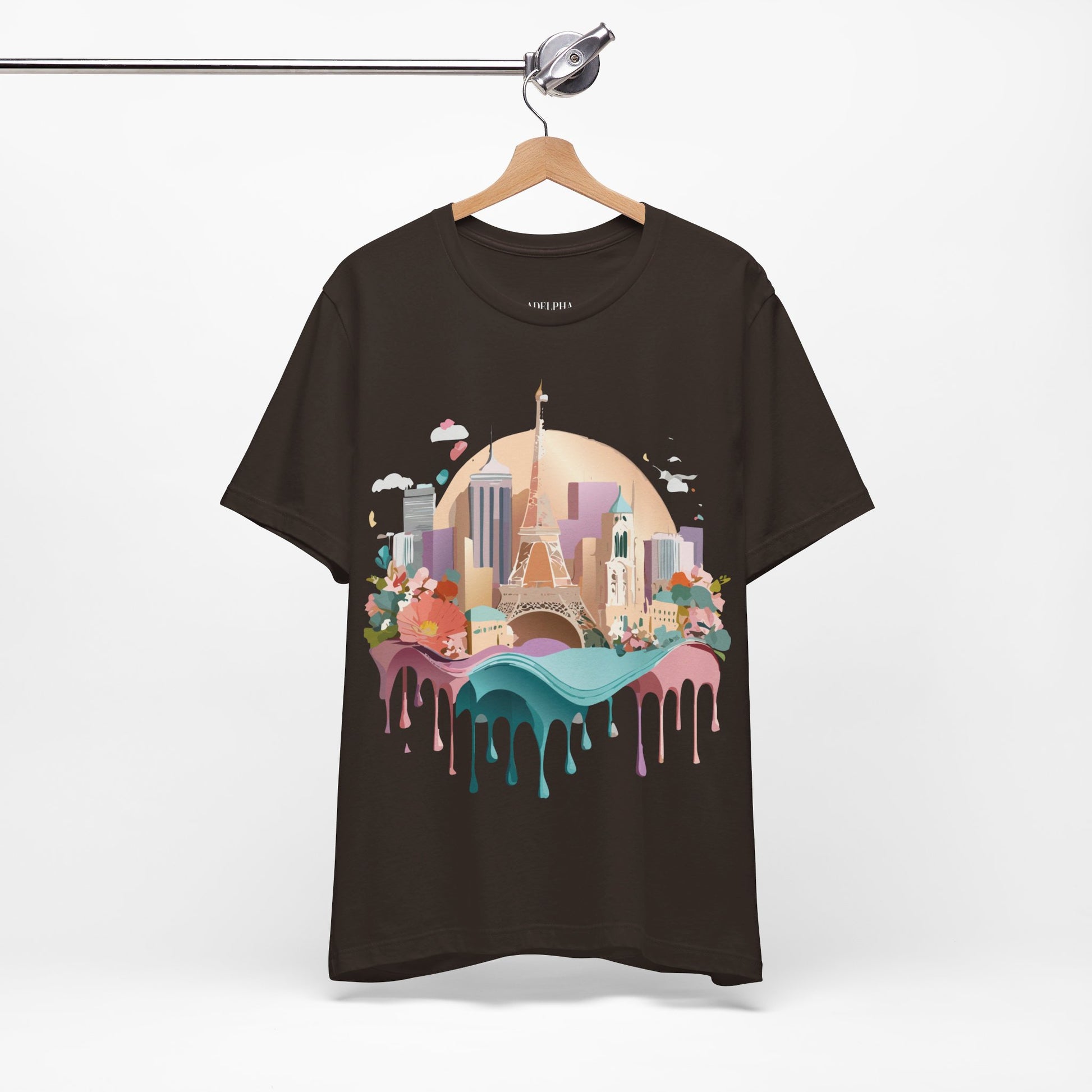 Natural Cotton Tee Shirt - Beautiful Places Collection - Paris Printify