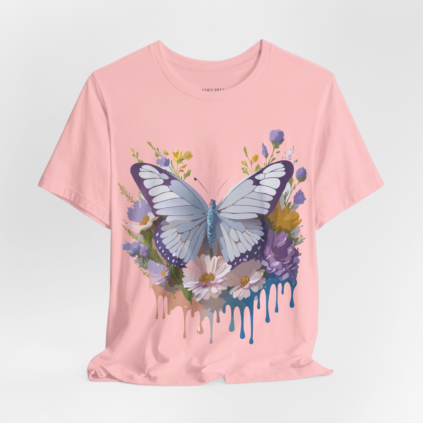 T-shirt en coton naturel avec papillon