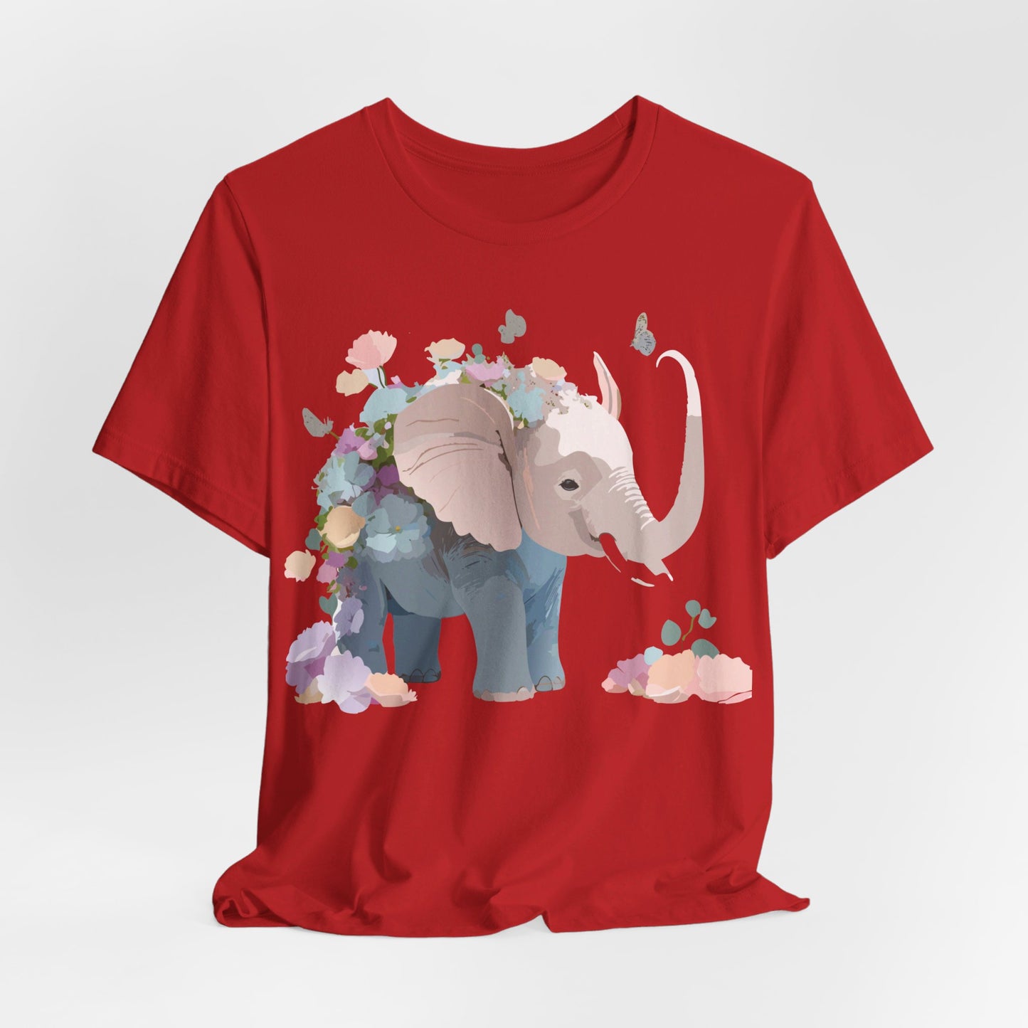 T-Shirt aus natürlicher Baumwolle mit Elefant