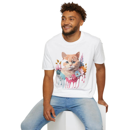 Cat Shirt Unisex Kitten Tee Softstyle Gildan 64000 Cotton Tee