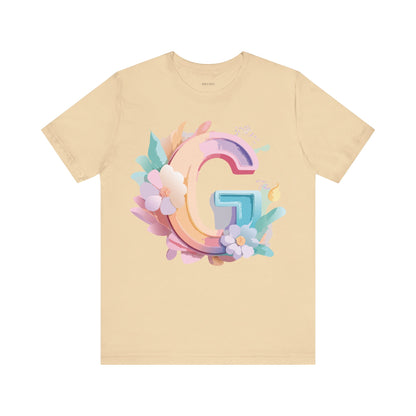 Natural Cotton Tee Shirt - Letters Collection - G Printify