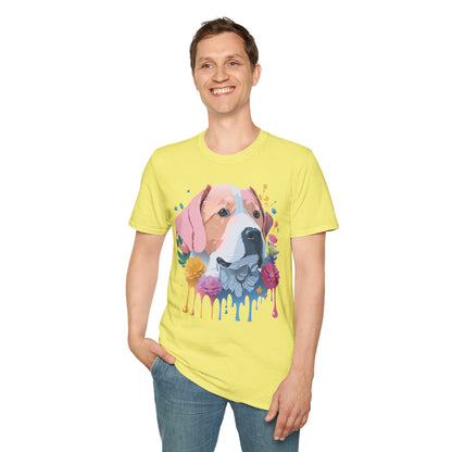 Dog Shirt Unisex Softstyle Cotton Tee 64000 Graphic Animal Print