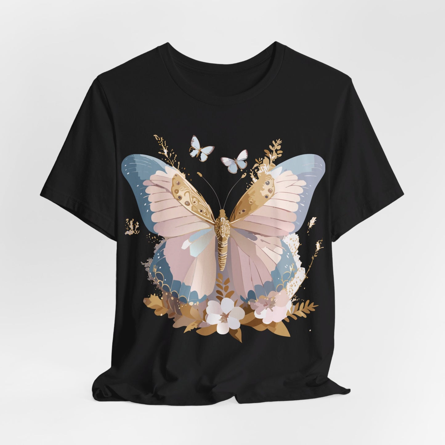 T-shirt en coton naturel avec papillon