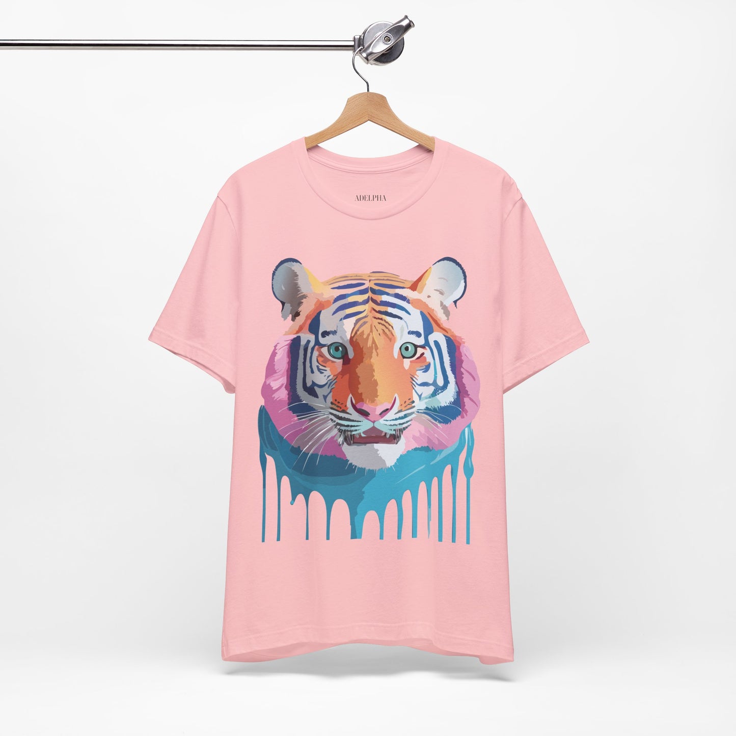 Natural Cotton Tee Shirt with Tiger