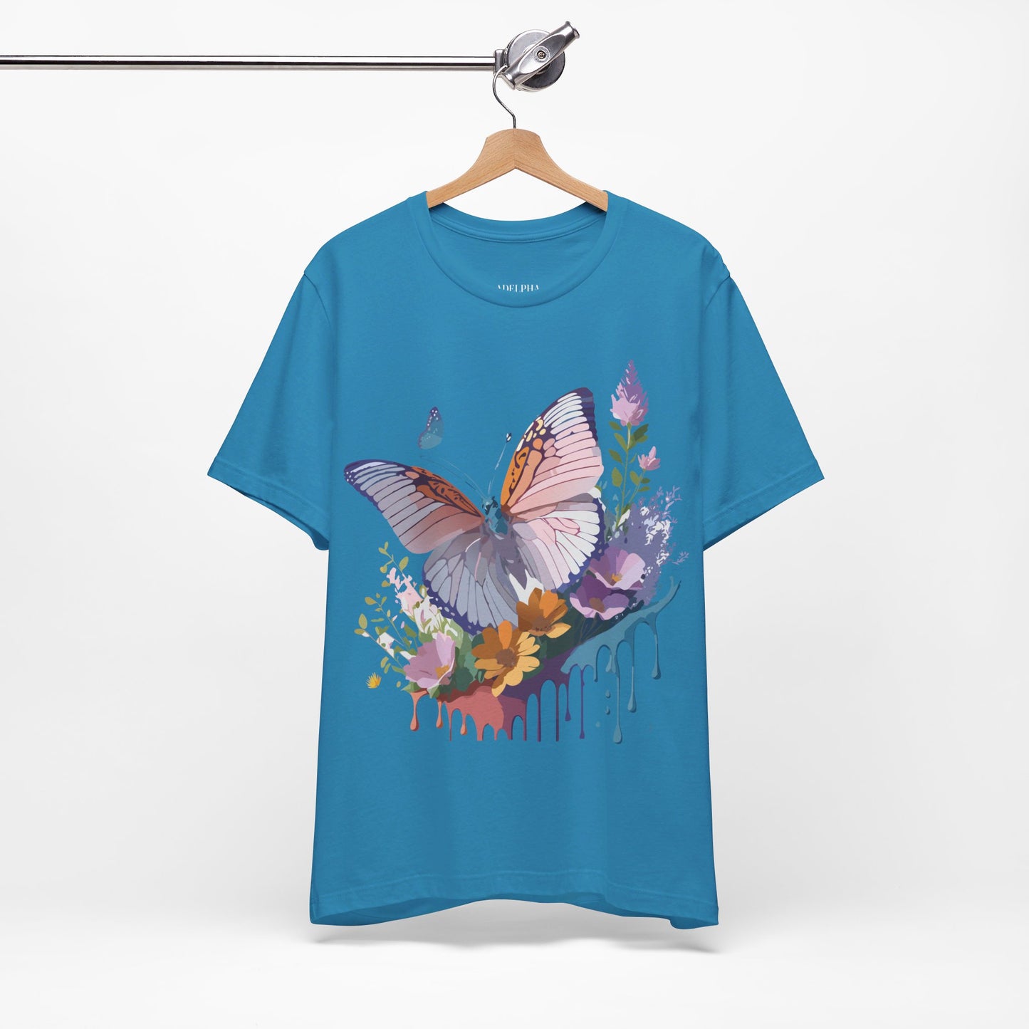 T-shirt en coton naturel avec papillon