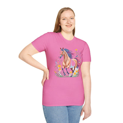 Horse Shirt Unisex Softstyle 64000 Cotton Tee Gildan 100 Percent Ring Spun