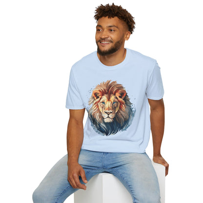 Unisex Lion Shirt Floral Lion Tee Gildan Softstyle 64000 Tee
