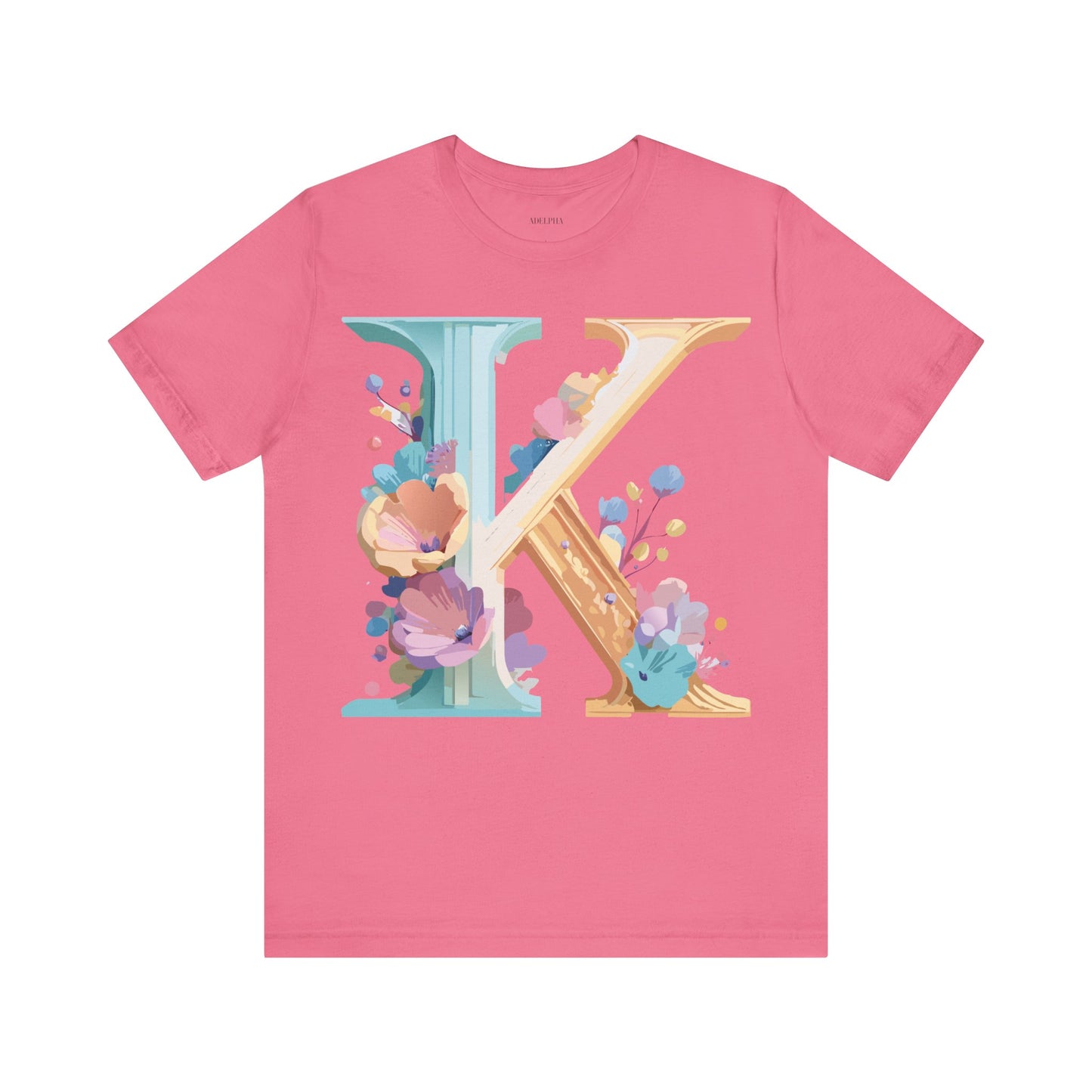 Natural Cotton Tee Shirt - Letters Collection - K