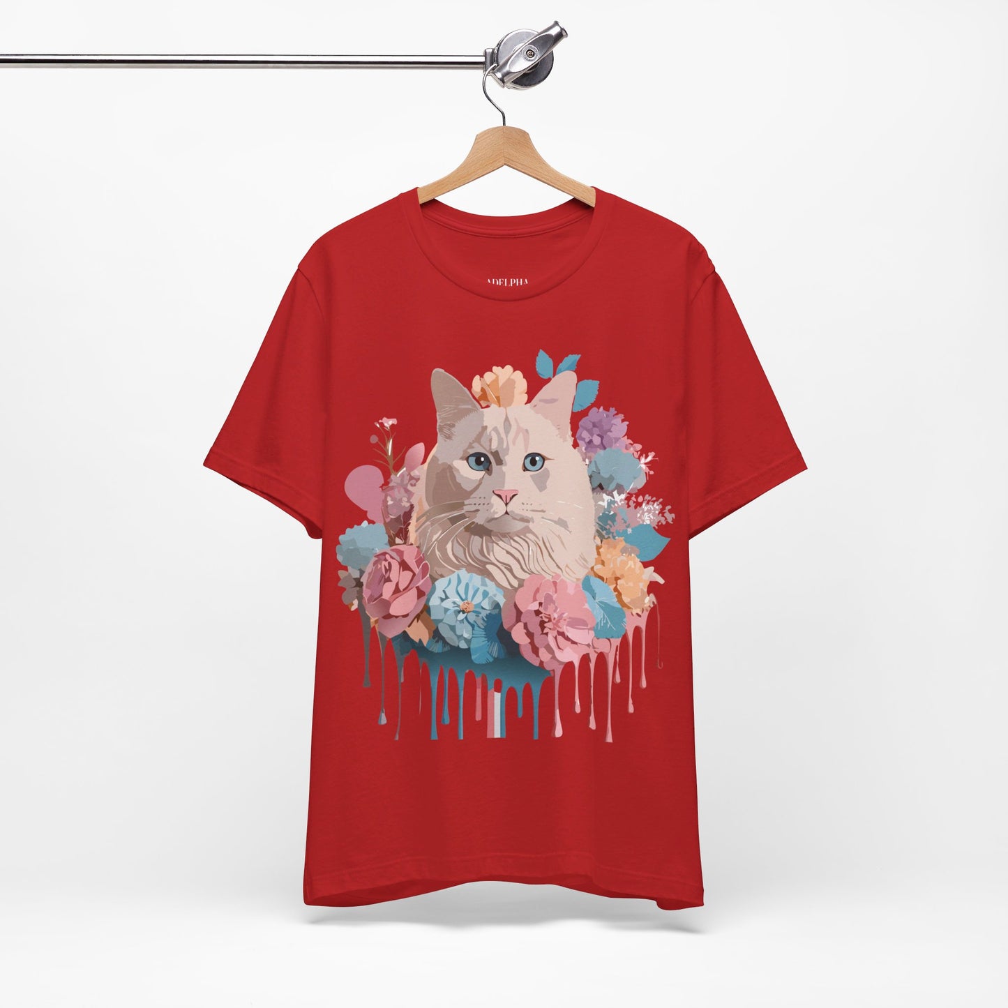 T-Shirt aus natürlicher Baumwolle mit Katze