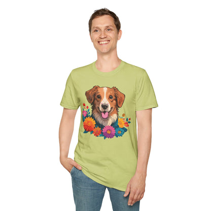 Dog Shirt Unisex Animal Tee Short Sleeve Gildan Softstyle 64000 Cotton Tee