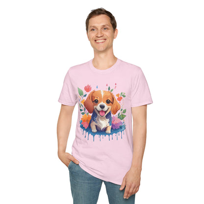 Dog Shirt Animal Print Tee Unisex Gildan Softstyle 64000 Cotton Tee