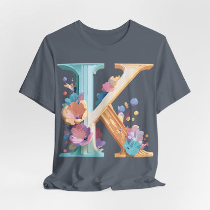 Natural Cotton Tee Shirt - Letters Collection - K Printify