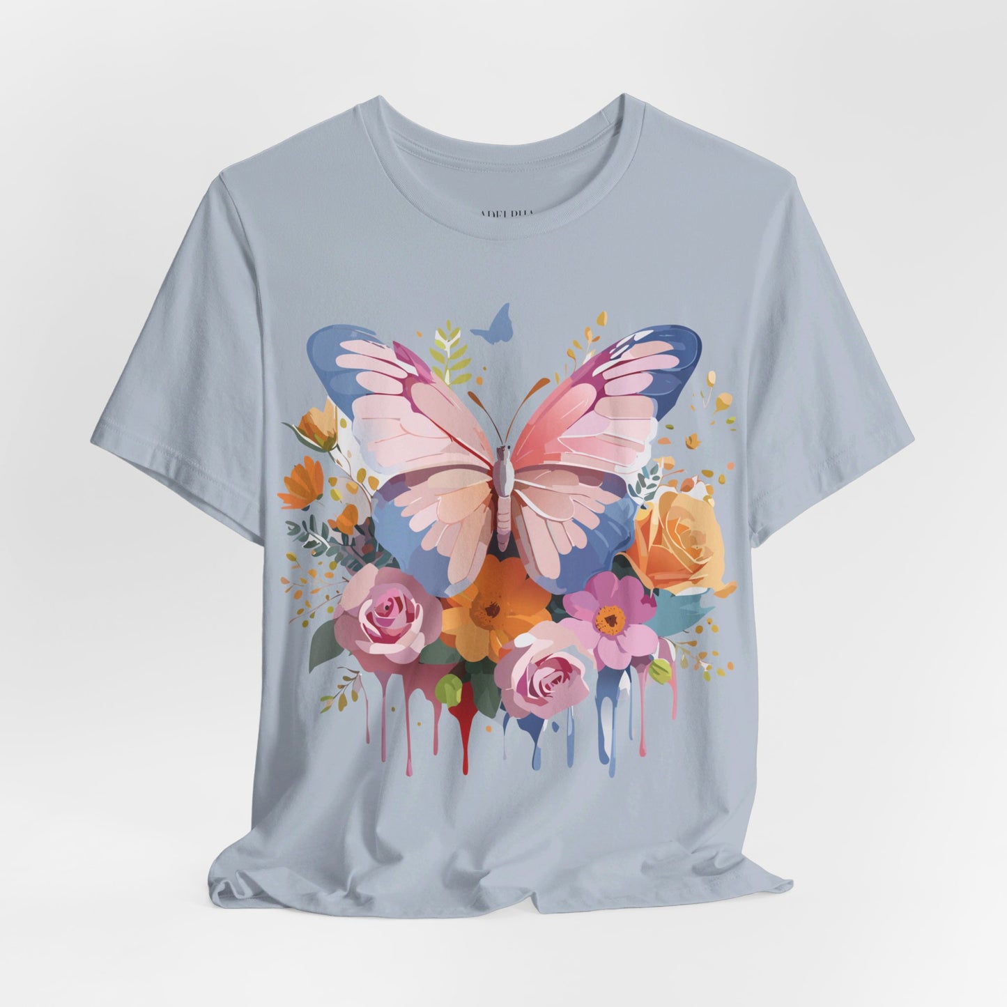 T-shirt en coton naturel avec papillon