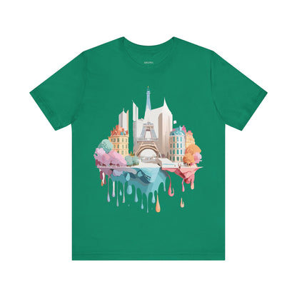 Natural Cotton Tee Shirt - Beautiful Places Collection - Paris Printify