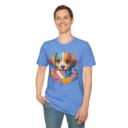 Dog Shirt Unisex Animal Tee 100 Percent Cotton Gildan Softstyle 64000