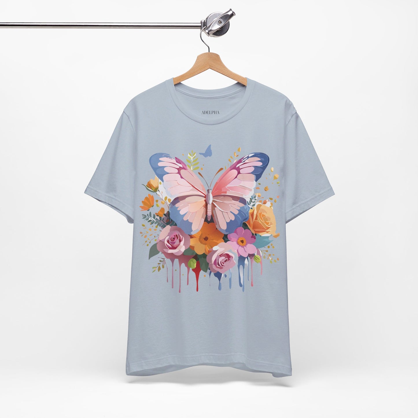 T-shirt en coton naturel avec papillon