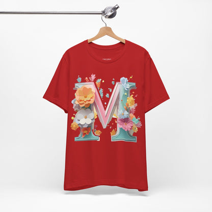 Natural Cotton Tee Shirt - Letters Collection - M Printify