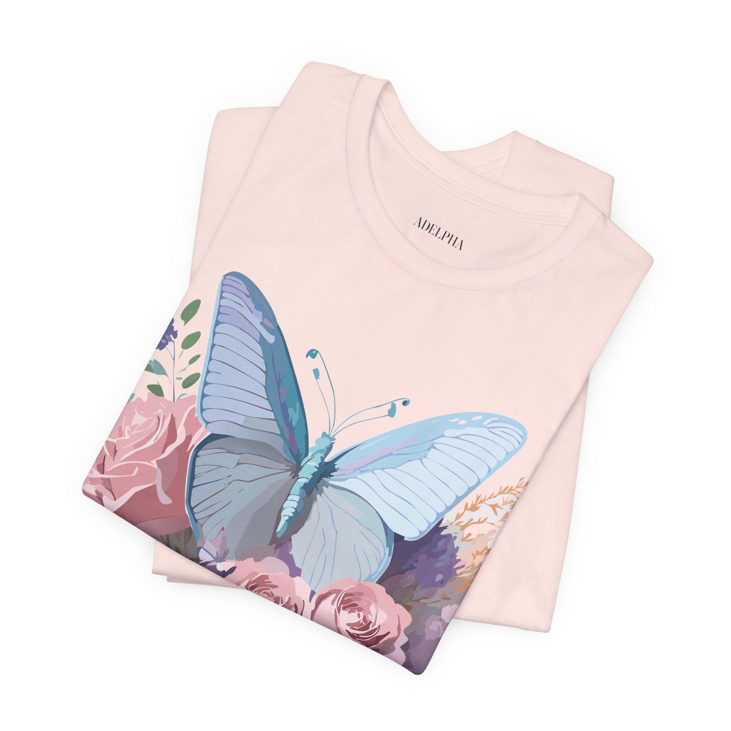 T-shirt en coton naturel avec papillon