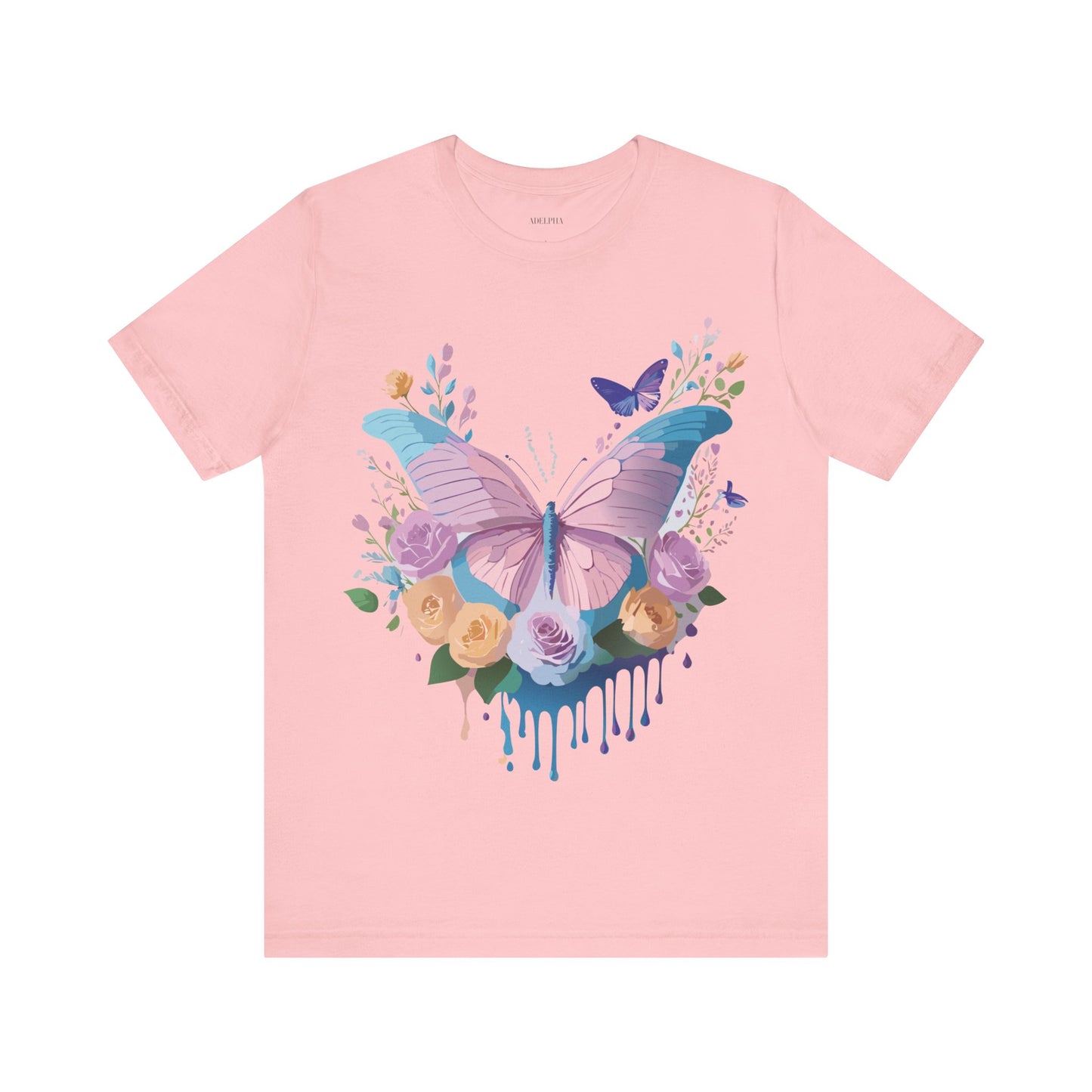 T-Shirt aus natürlicher Baumwolle mit Schmetterling