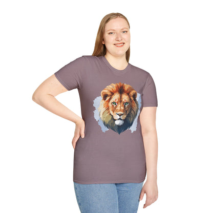 Lion Shirt Unisex Animal Tee Softstyle Gildan 64000 100 Percent Ring Spun Cotton