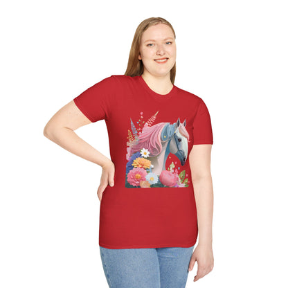 Horse Shirt Unisex Gildan Softstyle 64000 Cotton Tee With Animals