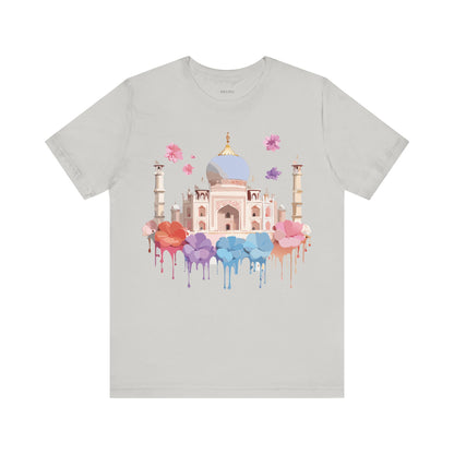 Natural Cotton Tee Shirt - Taj Mahal, India Printify